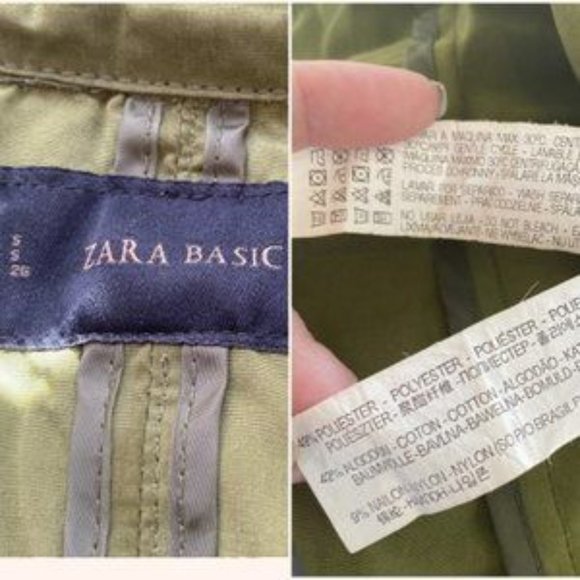 Zara Basics Green Cargo Utility Jacket SZ S - Picture 2 of 11